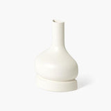 Flat Back Vase-Matte White-Small