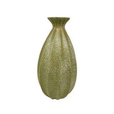 Fluted Cinched Vase-Celadon Pebble-Tall( مزهرية سيلادون بيبل بخطوط بارزة - طولية)