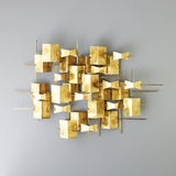 Folded Brass Wall Decor(تصميم جدارى من النحاس الأصفر المطوى)