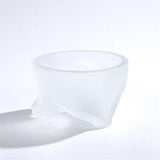 Freeform Tripod Bowl-Frosted Clear-Sm