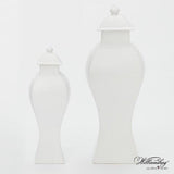 Garniture Urn-Matte White-Lg