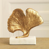 Ginkgo Leaf Objet-Gold Leaf(تحفة زهرة المروحة الصينية -  ذهبية)