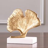 Ginkgo Leaf Objet-Gold Leaf(تحفة زهرة المروحة الصينية -  ذهبية)