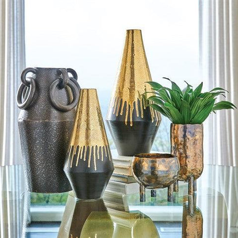 Gold Drip Vase-Large