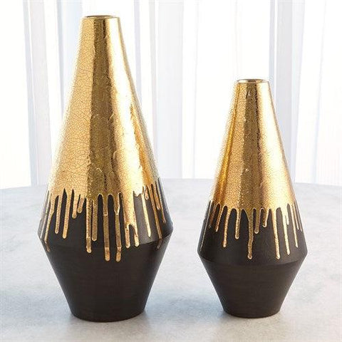 Gold Drip Vase-Small