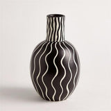 Graphic Gourd Vase-Black/White