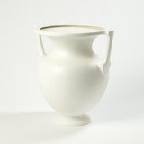Grecian Amphora-Matte White-Large(إبريق من السيراميك البرتغالي لون أبيض مطفي حجم كبير مقاس 17.5*18 بوصة)