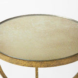 Hammered Tripod Table-Antique Gold-Small