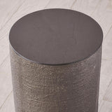 Hemp Etched Barrel Table-Black Nickel(طاوله على شكل برميل محفور من القنب - نيكل أسود)