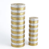 High Metal Horizontal Stripe Box-Nickel/Brass-Large