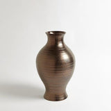 Horizontal Texture Vase-Bronze-Small(مزهرية - برونزية - صغير)