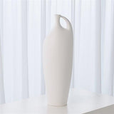 Indentation Vase-Matte White-Large(مزهرية - ابيض غير لامع - كبيرة)