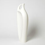 Indentation Vase-Matte White-Large(مزهرية - ابيض غير لامع - كبيرة)