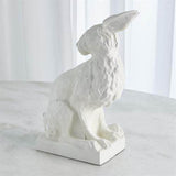 Jack Rabbit-Matte White(منحوتة الارنب الابيض )