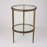 Buy Laforge Two-Tiered Side Table-Antique Gold Online at best prices in Riyadh
