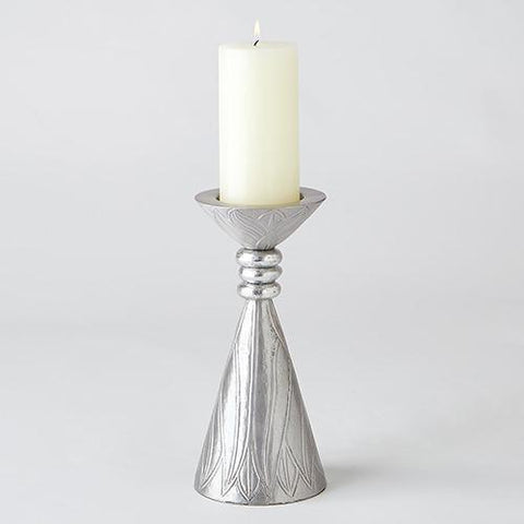 Leaf Candle Holder-Nickel-Large(شمعدان - نيكل - لارج )