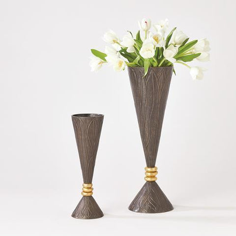 Leaf Vase-Bronze-Large(مزهرية ورق - برونز - كبير)