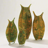 Marbleized Vase-Largest(مزهرية رخامية بفوهة منحنية  - كبيرة جدًّا)