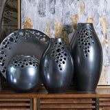 Meteor Vase-Graphite-Medium (مزهرية النيزك - جرافيت - متوسطة )