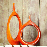 Open Ring Vase-Orange
