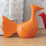 Orange Bird Vase