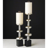 Orb C/S-Nickel-Small candle holder(شمعدان الحلقات من النيكل - حجم صغير)