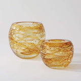 Phyllo Vase-Golden-Lg