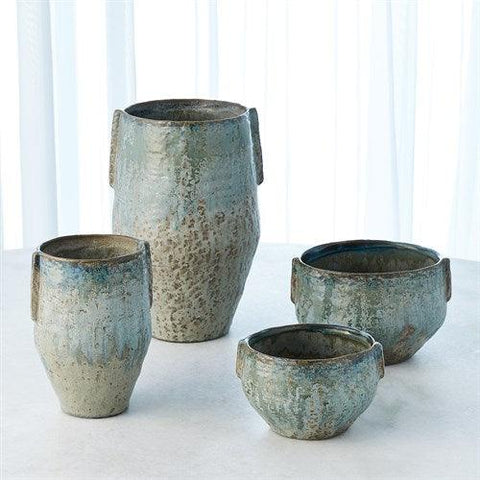Pinch Pot Planter-Reactive Seafoam-Large