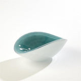 Pinched Cased Glass Bowl-Azure-Small