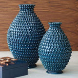 Pinecone Vase-Cobalt-Small(مزهرية  بشكل انسيابي من الكوبالت - صغيرة)