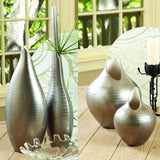 Platinum Stripe Vase-Small(مزهرية مزخرفة بشريط من البلاتين - صغيرة)