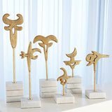 Polynesian Symbol Sculpture-Gold Leaf-Small(نحت الرمز البولينيزي- بلون ذهبي- صغير)