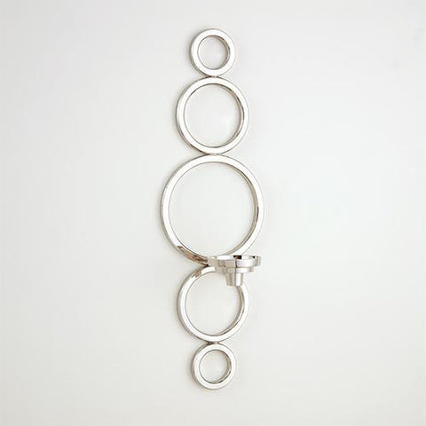 Progressive Ring Sconce-Nickel(شمعدان جداري بحلقات من النيكل)