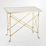 Buy Rectangular Directoire Table-Brass & White Marble Online at best prices in Riyadh