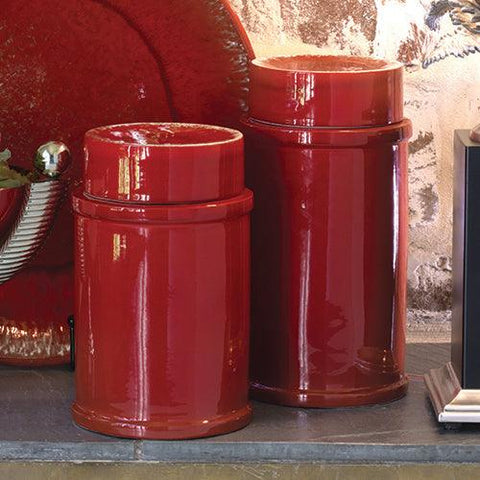Red Zinger Jar-Large size decorative( جرة زينجر حمراء كبيرة)