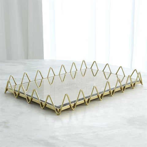 Ric Rac Tray-Gold(صينية - بلون ذهبي)