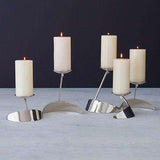 "S" Candle holder-Nickel(حامل شمعة بقاعدة القوس - صغير من النيكل)