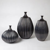 Sawtooth Vase-Graphite-Large