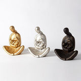 Seated Mother with Infant Sculpture-Gold Leaf