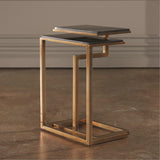 Set of 2 C-Nesting Tables-Brass(S / 2  طاولات متداخلة من النحاس الأصفر)