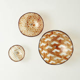 Set of 3 Fused Glass Wall Bowls-Amber(صحون زجاجية للحائط - ألعنبر)