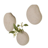 Set of 3 Pebble Wall Vases-Grey Wall décor set (مزهرية بابيل الجدارية - رمادي - مجموعة من 3)