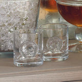 Set of 4 Double Old Fashion Leo Drinking Glasses(أكواب زجاجية كلاسيكية للشرب - أربعة أكواب)
