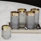 Set of 4 Twilight Drinking Glasses-Tall(مجموعة من أربعة أكواب - طويل)