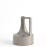 Short Neck Handle Vase-Silver(مزهرية بمقبض قصير - فضي)