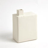 Square Chimney Vase-White-Large