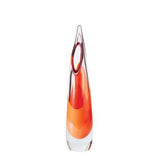 Stalagmite Vase-Fire-Small(مزهرية قطرة الماء الطويلة - زجاجية بلون أحمر- صغيرة)
