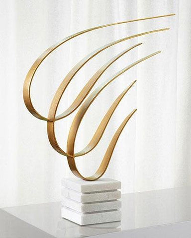 Swoosh Sculpture-Gold
