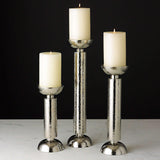 Temple Candle Holder-Nickel-Large(شمعدان  أسطواني مرتفع من النيكل - كبير)