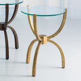 Teton Accent Table-Gold(طاولة حديد لون ذهبي مقاس 23.5*18 بوصة)